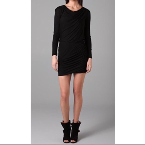 THEORY Lavanien Heart Mini Dress in Olive Vine - Picture 2 of 4